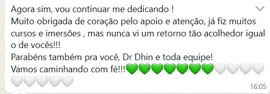 Depoimento de cliente 1 sobre a sessão com Dr. Dhin