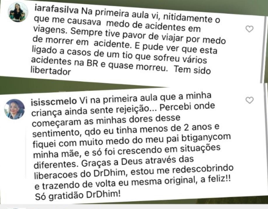 Depoimento de cliente 6 sobre a sessão com Dr. Dhin