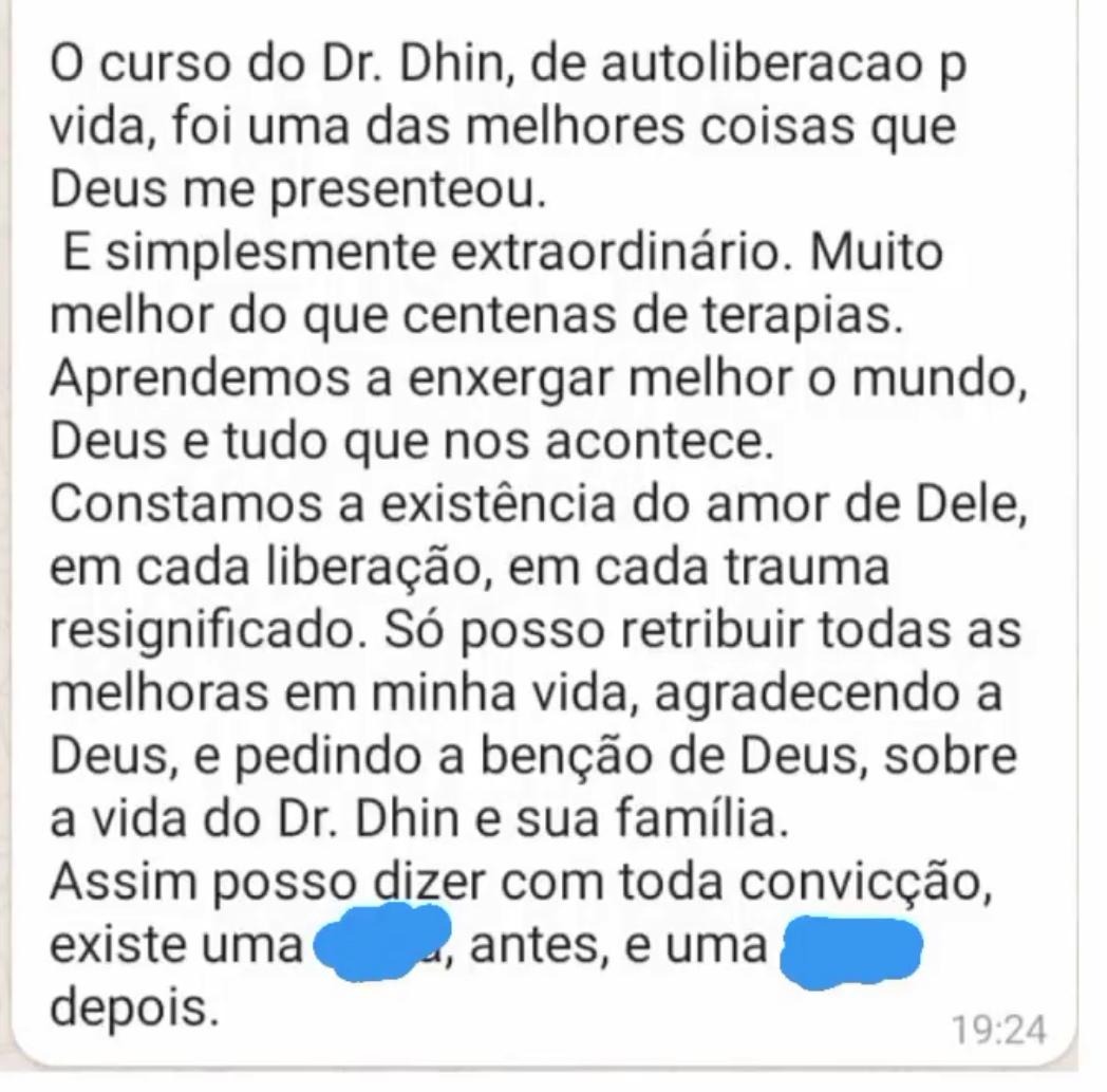 Depoimento de cliente 13 sobre a sessão com Dr. Dhin