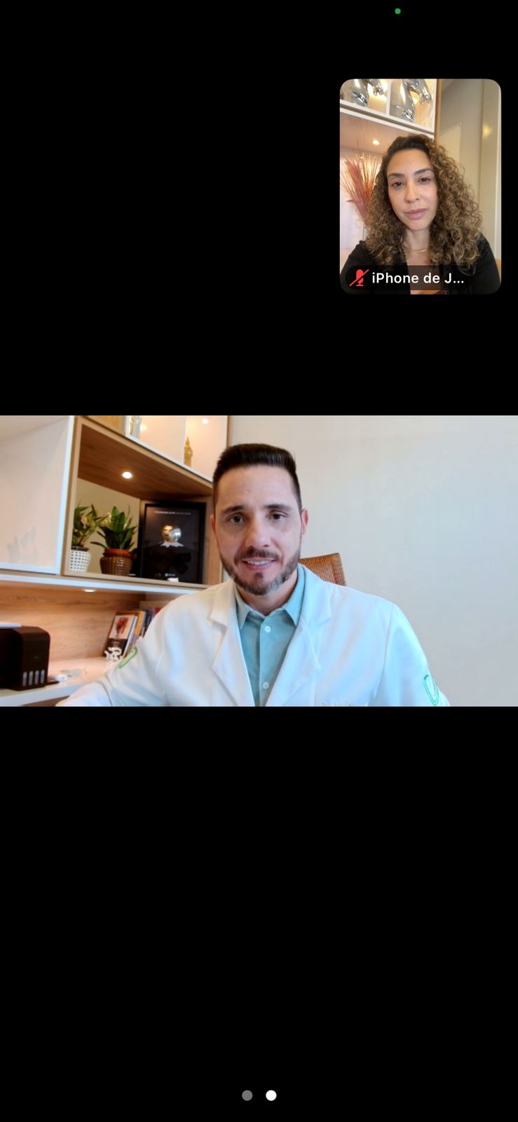 Sessão de videochamada com Dr. Dhin no Zoom